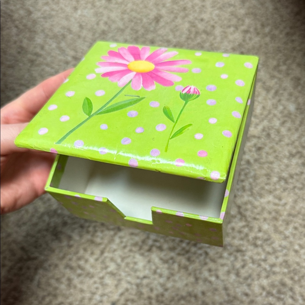Green Floral Trinket Box
